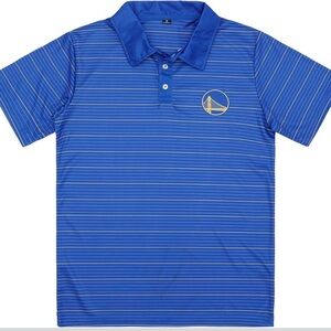 FOCO NBA Mens Golden State Warriors Logo Polo Short Sleeve Shirt Small NWT